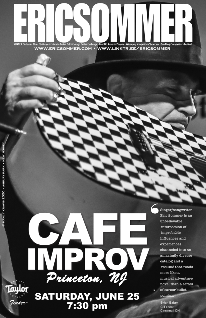 <img src="Cafe-Improv.png" alt=" unique checker guita held by acoustic guitar player">