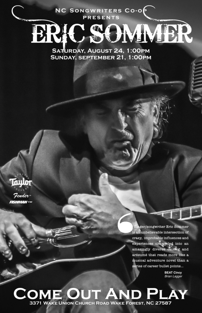 img src="JimDin.png" singer with vivian westwood hat holds guitar while focusing intently on the fretboard">